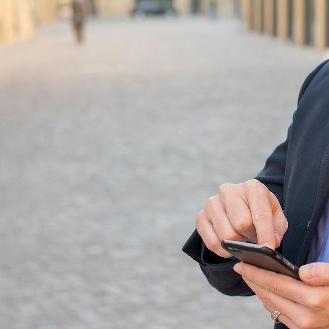 Scanning a business card with a phone